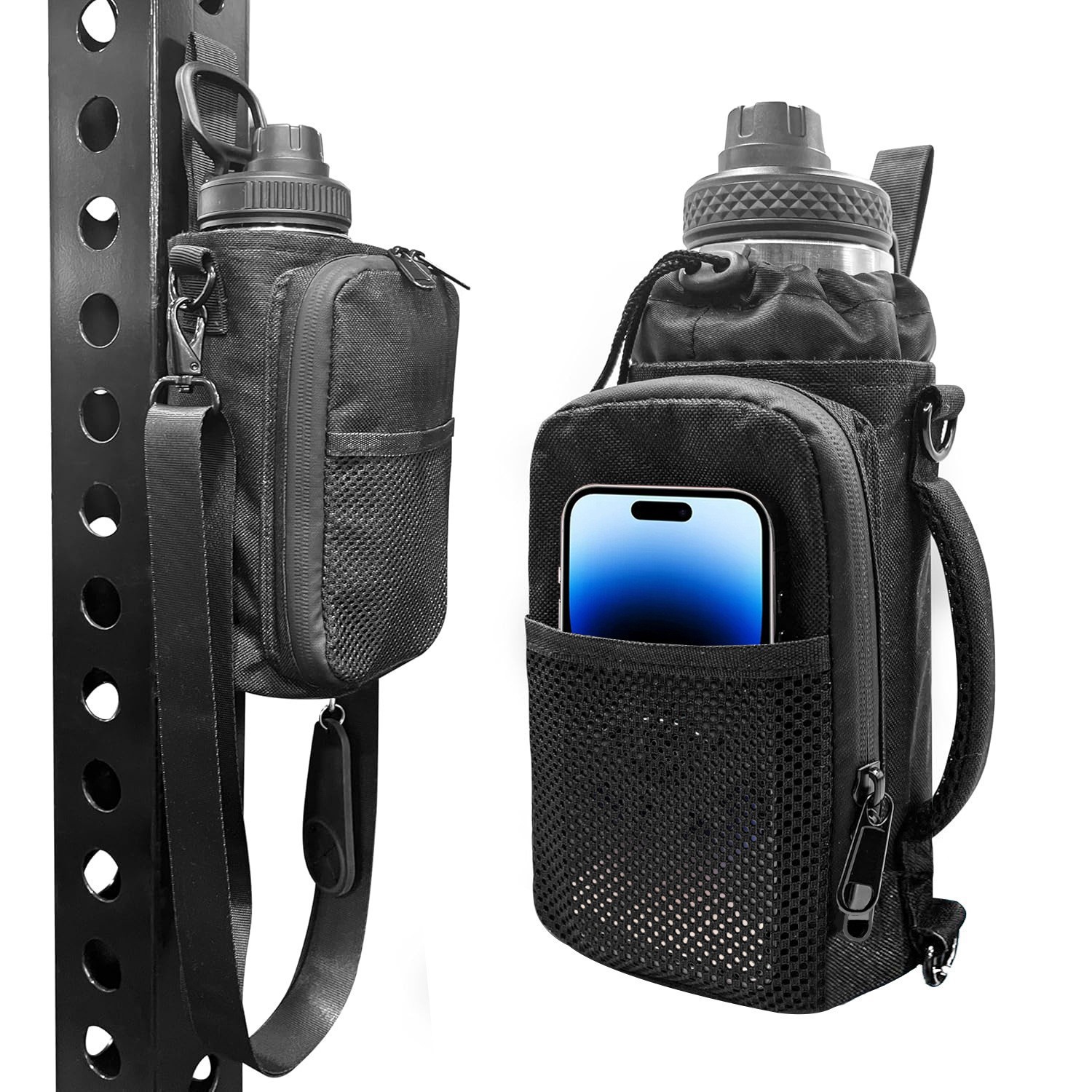 Dedicated outdoor sports magnetic water bottle bag water cup crossbody bag gym phone key storage bag