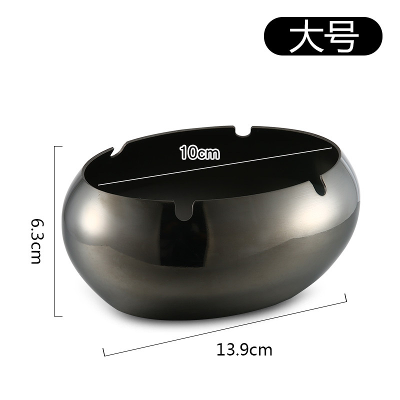 Yuanbao Stainless Steel Ashtray Internet Cafe Restaurant Hotel Oval