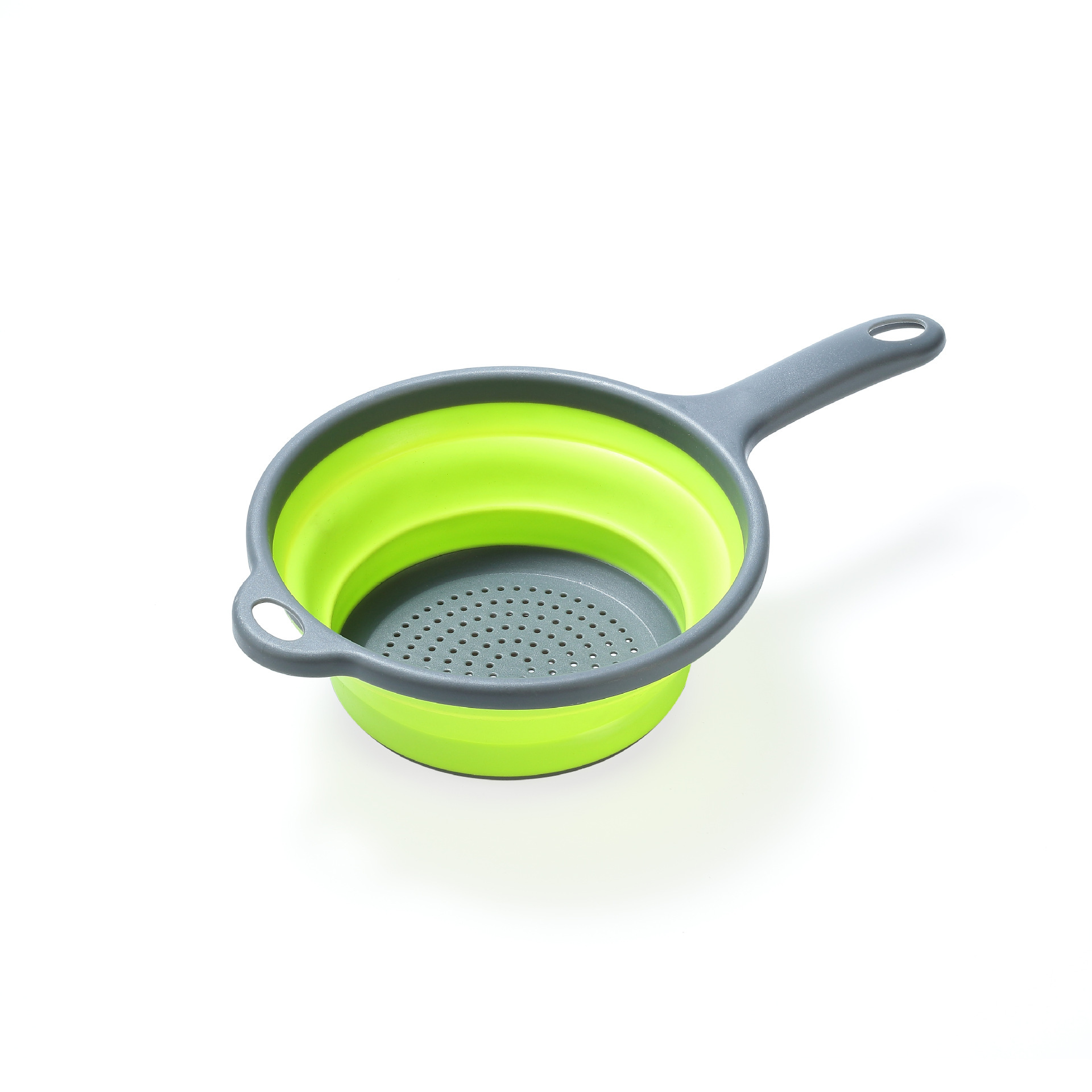 Silicone Foldable Colander Basket Round Folding Drain Basket Kitchen Tool Easy to Store Set Household Basket