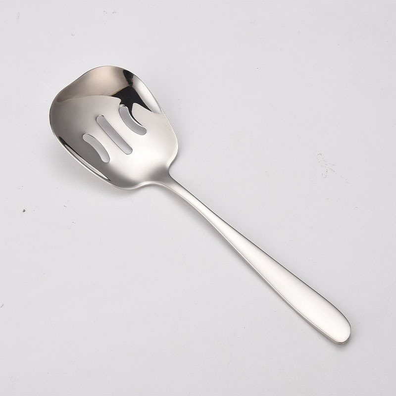 304 Stainless Steel Large Rice Spoon Public Spoon Home Long-Handle Serving Spoon Soup Spoon Strainer Spoon Small Frying Spoon Hotel Serving Spoon