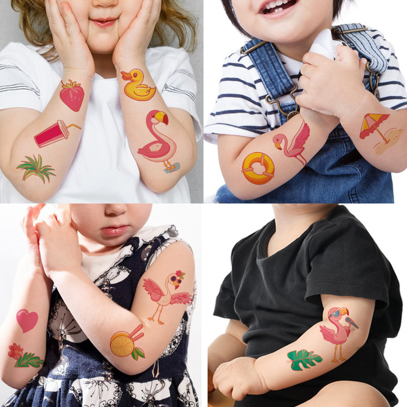 New Children Cartoon Tattoo Sticker Sticker Unicorn Dinosaur Mermaid Festival Tattoo Sticker