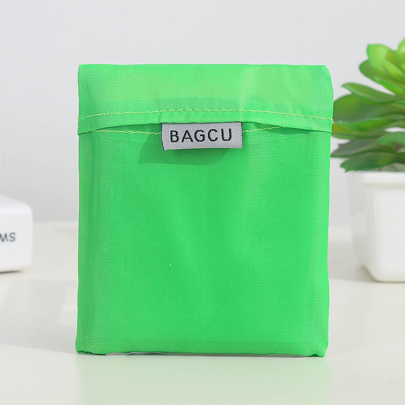 Waterproof Shopping Bag, Portable Plastic Bag for Supermarket, Eco-friendly Solid Color Foldable Storage Bag