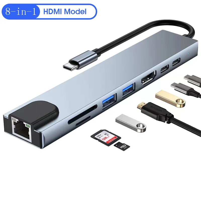 11-in-1 Docking Station Type-C to HDMI Notebook Multi-function Splitter Hub