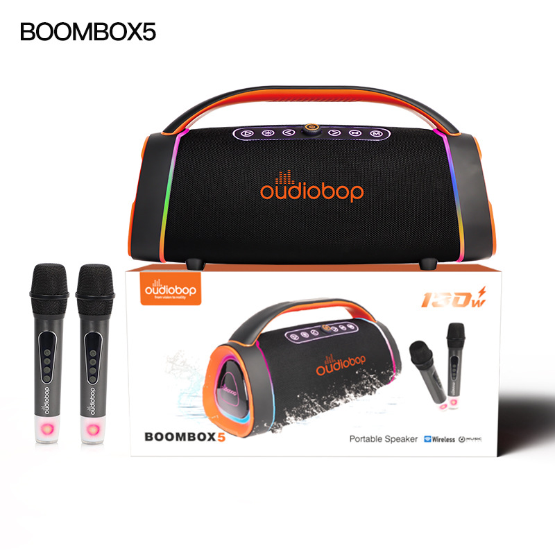 Handheld Portable RGB War God Bluetooth Speaker Outdoor High Power Sound Wireless Microphone K Song