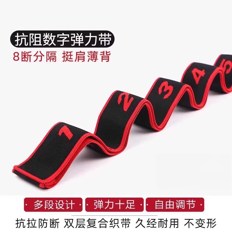 Pull rope resistance muscle building digital resistance band middle-aged and elderly special exercise gluteus maximus leg muscle training elastic band
