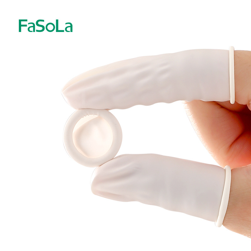 FaSoLa Rubber Finger Cots for Work Nail Protection Tattoo Anti-slip Anti-injury Disposable Waterproof Finger Protector