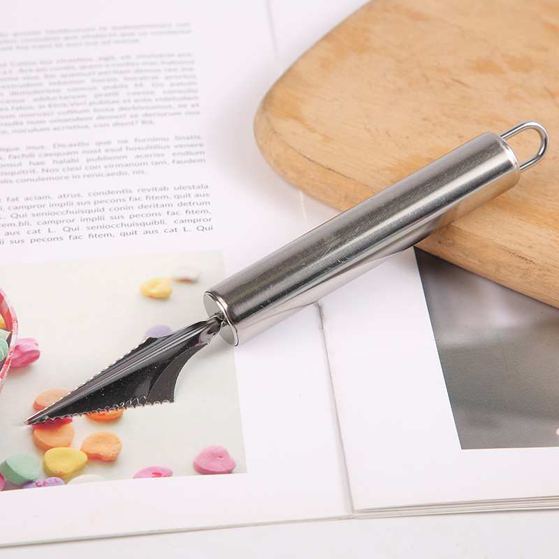 Double Head Fruit Spoon Melon Baller 304 Stainless Steel Caterpillar Set Multifunctional Shape Fruit Ball Scoop