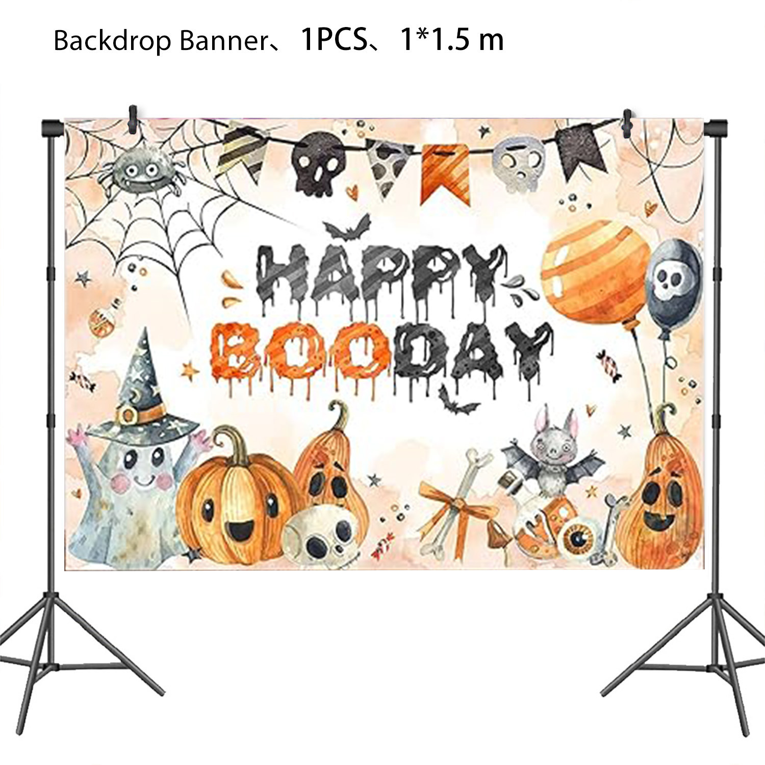 New Pumpkin Ghost Halloween Party Tableware Paper Plate Napkin Tablecloth Bunting Flag Cake Decoration