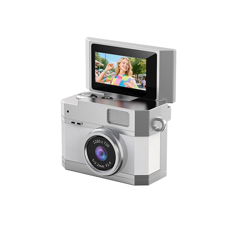New CCD Digital Vlog Student Photo Video Camera Flip Screen Card Camera Mini Digital Camera