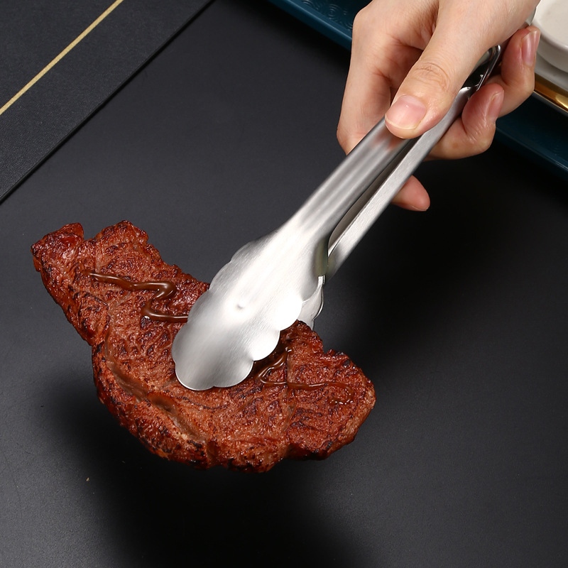 304 stainless steel food clip 9 inch with lock clip steak clip barbecue clip bread clip baking supplies