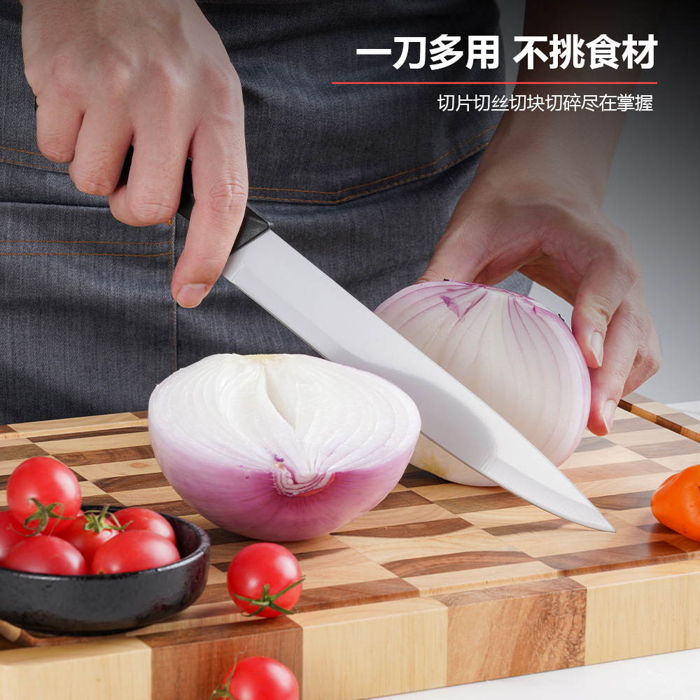 Six-Piece Knife Set Kitchen Stainless Steel Spray Paint Knife Non-Stick Knife Household Vegetable Knife Chef Knife