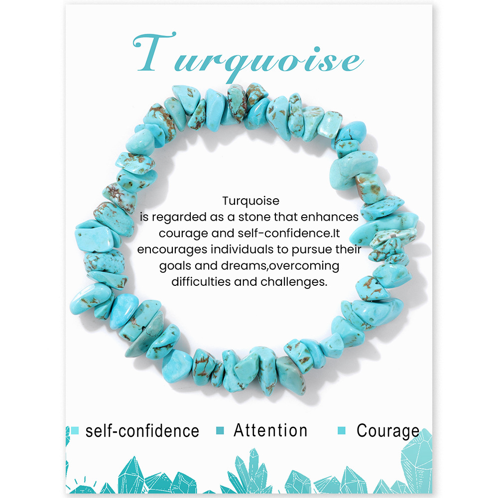 Crushed stone bead bracelet business multi-color card paper elastic rope bracelet hand jewelry