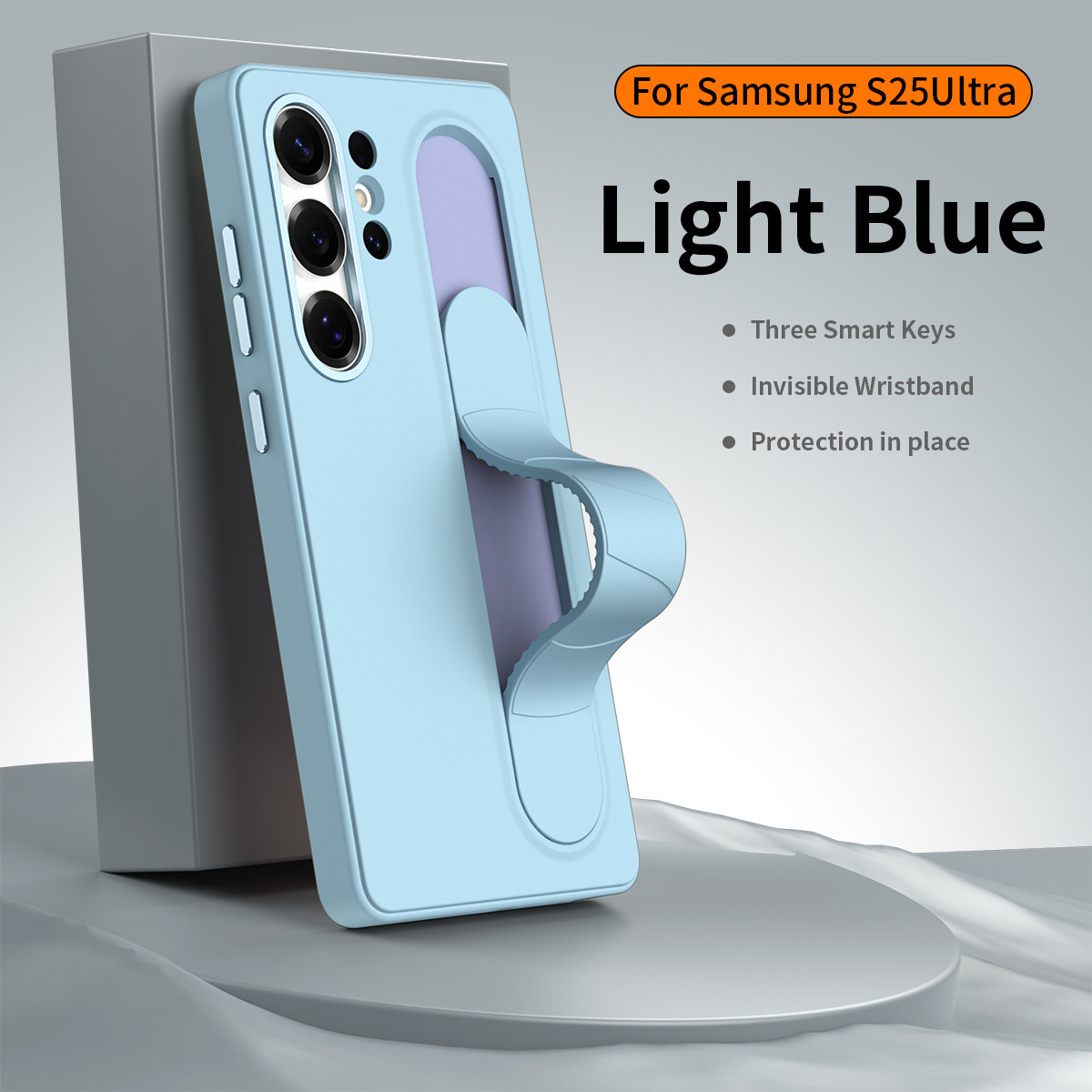 For Samsung S26Ultra Phone Case S25U Official Smart Button S24P Silicone Wrist Strap S23U Protective Case