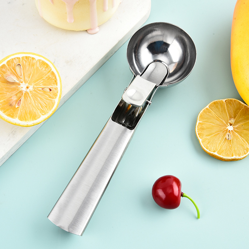 Stainless Steel Ice Cream Scoop Ice Cream Fruit Melon Baller Multifunctional Stirring Dessert Small Spoon Spoon Spoon