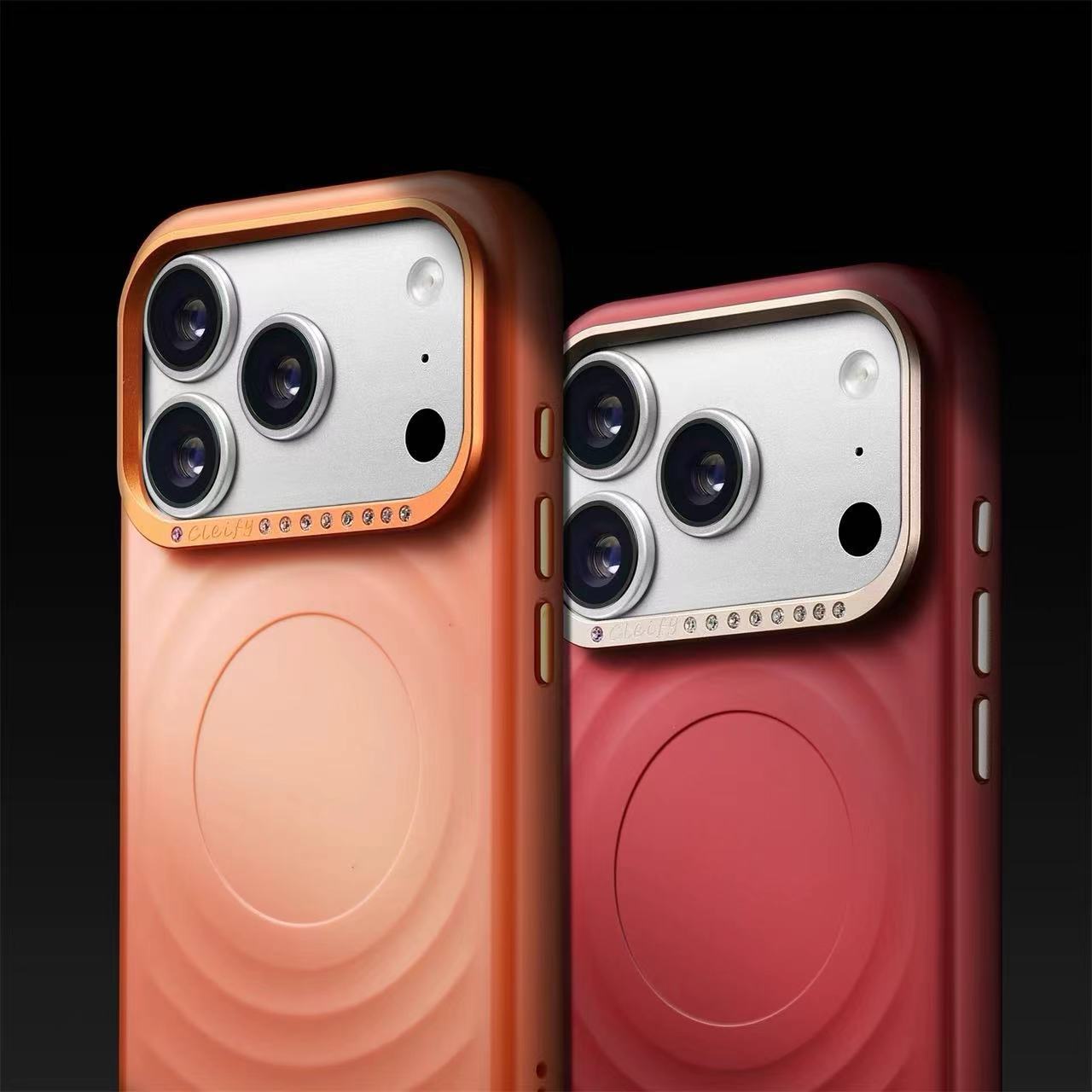 For iPhone 17 Pro Max 3D Ripple Pattern Phone Case Apple 16 Diamond Star Glitter Water Ripple Hard Case 15