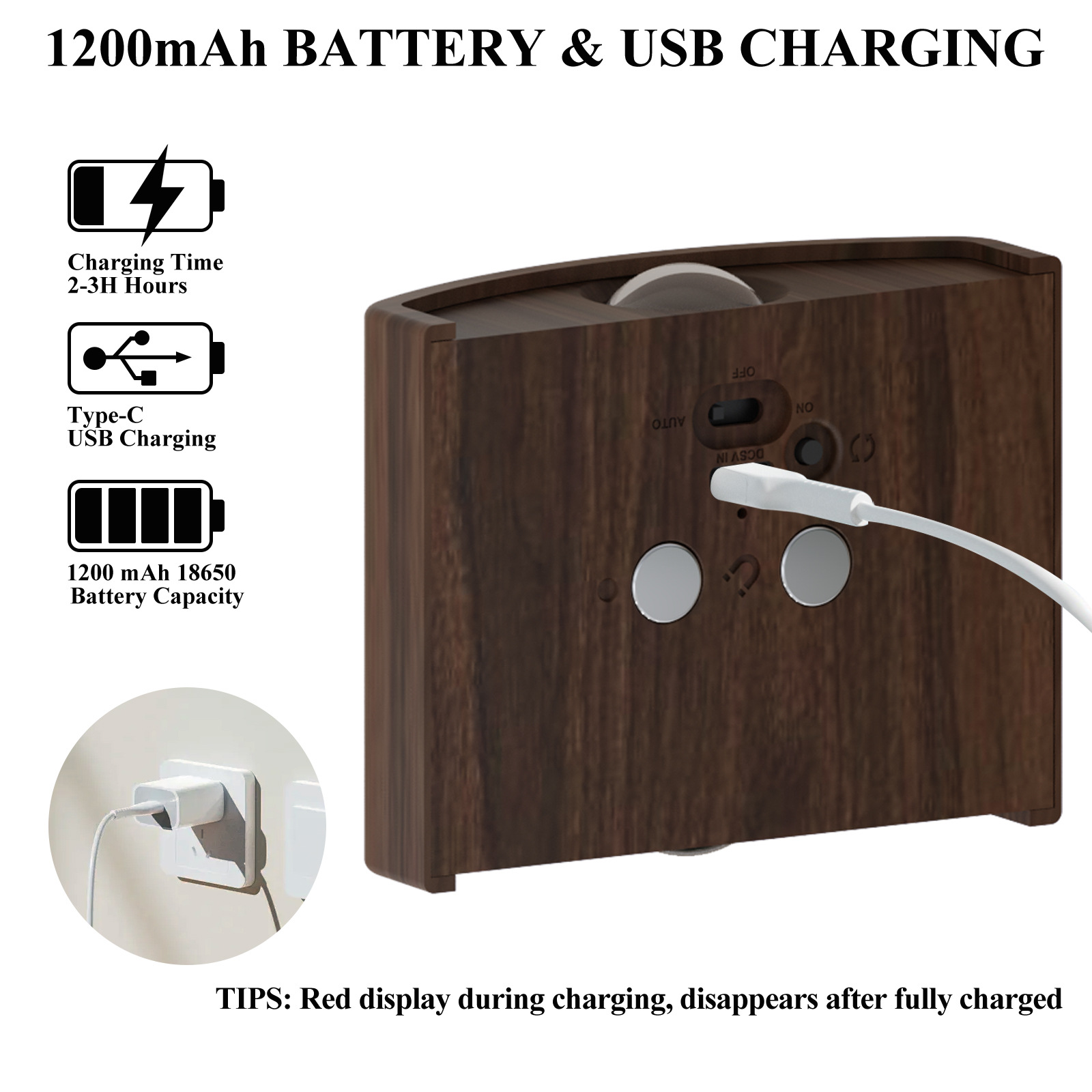 New No Wiring Magnetic Human Body Induction Wall Light Charging Bedroom Bedside Reading Light Atmosphere Light