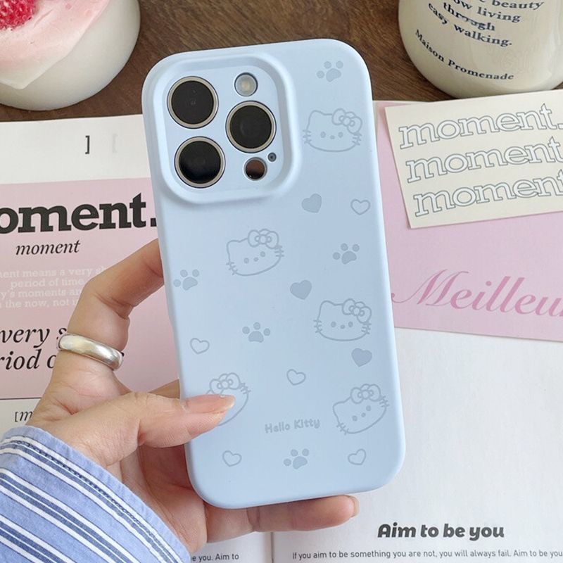 Love cat paw compatible Apple 17 Pro Max phone case 16/15 Plus liquid silicone 14/13 Pro full coverage