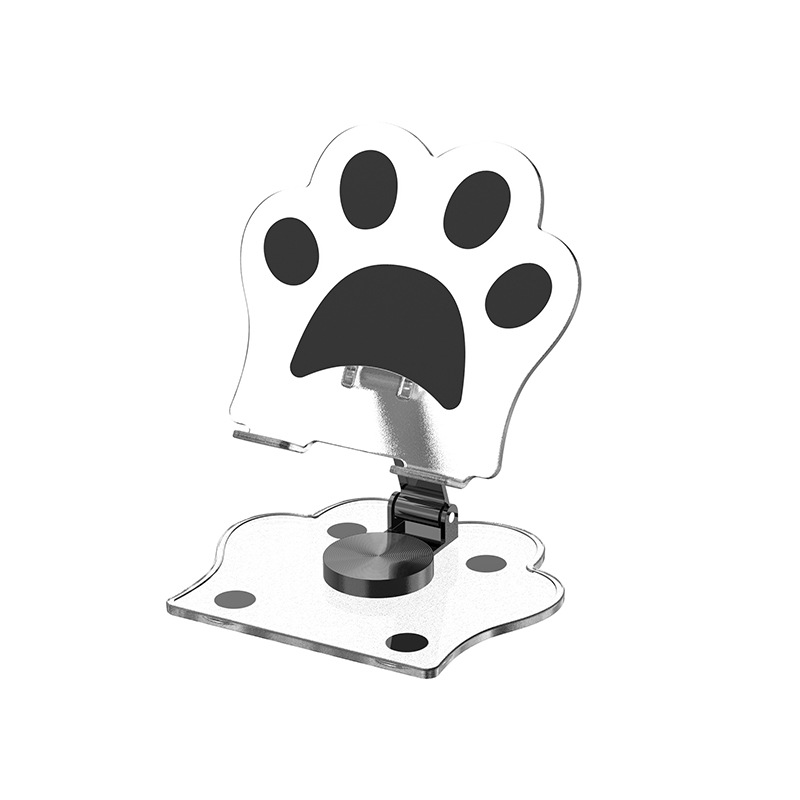 Cat paw acrylic phone stand live streaming portable foldable multifunctional tablet support stand live streaming stand