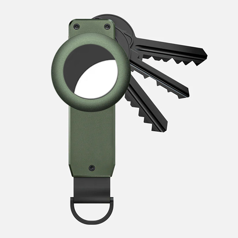 New Metal Keychain Aluminum Air Tag Key Organizer Buckle Key Clip Holds 2-6 Keys