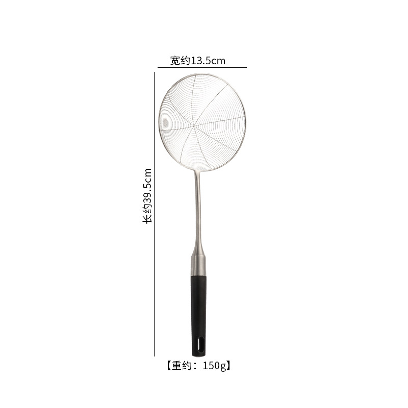 New 201 stainless steel wire strainer black bakelite handle slotted spoon stainless steel large noodle strainer filter spoon household kitchen strainer