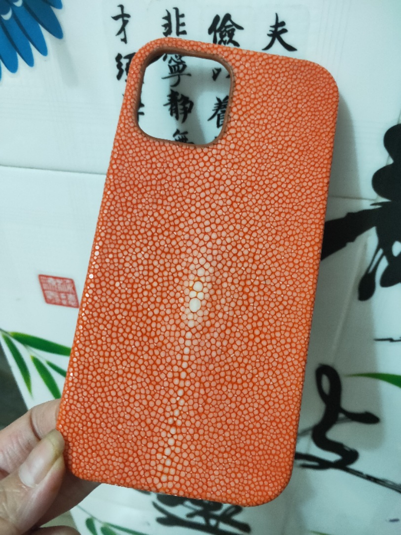 Applicable Apple 17 Pro Max phone case for iPhone 16 pearl fish genuine leather 15 Pro anti-drop protective case