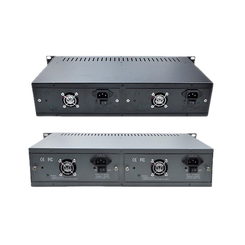 Fiber Optic Transceiver Centralized Power Supply Box 14-Slot 16-Slot Transceiver Rack Regular Small Interface Gold Finger