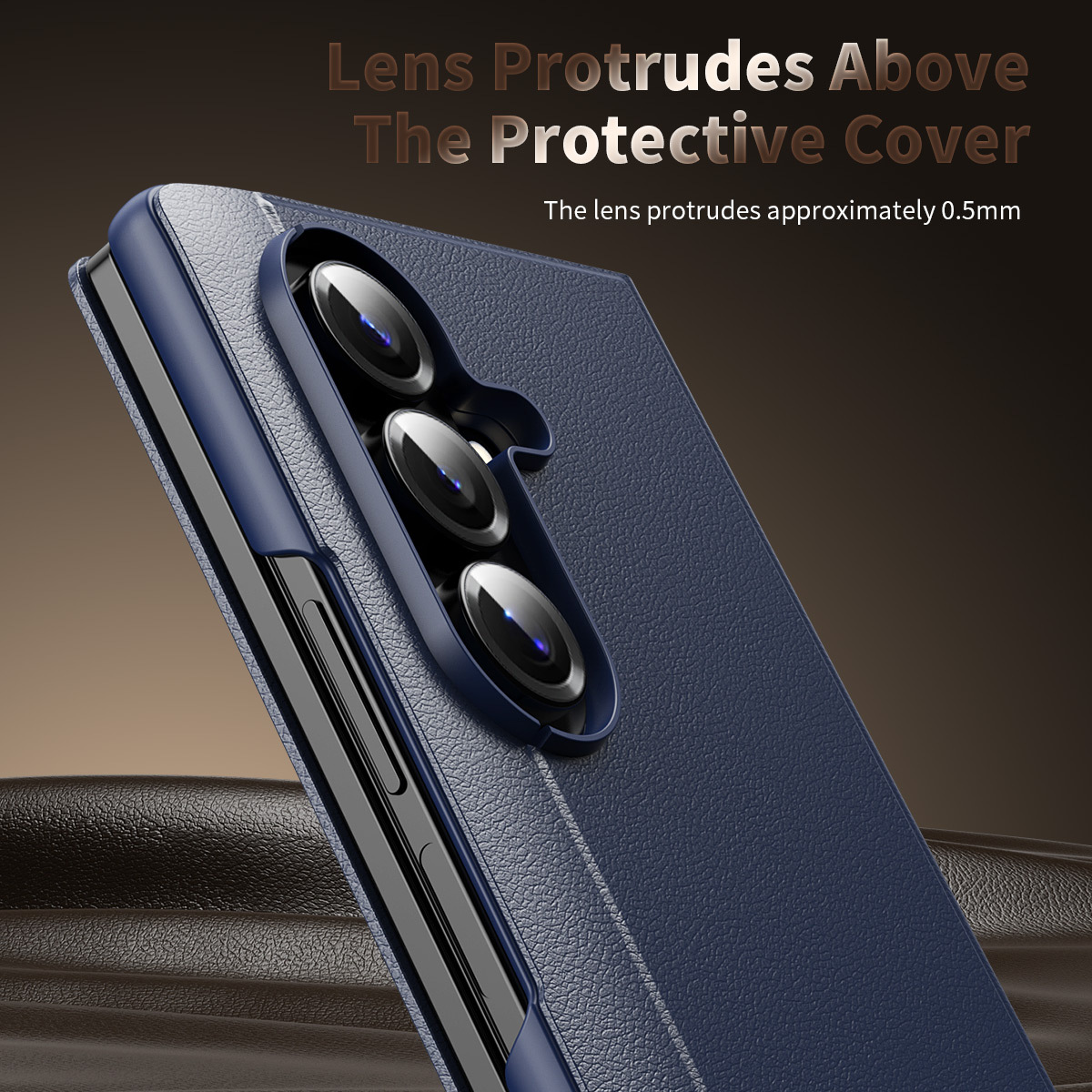 For Samsung Z Fold7 Phone Case Smart Side Window Leather Case Fold5/6 Flip Cover Bracket Anti-Fall Protection