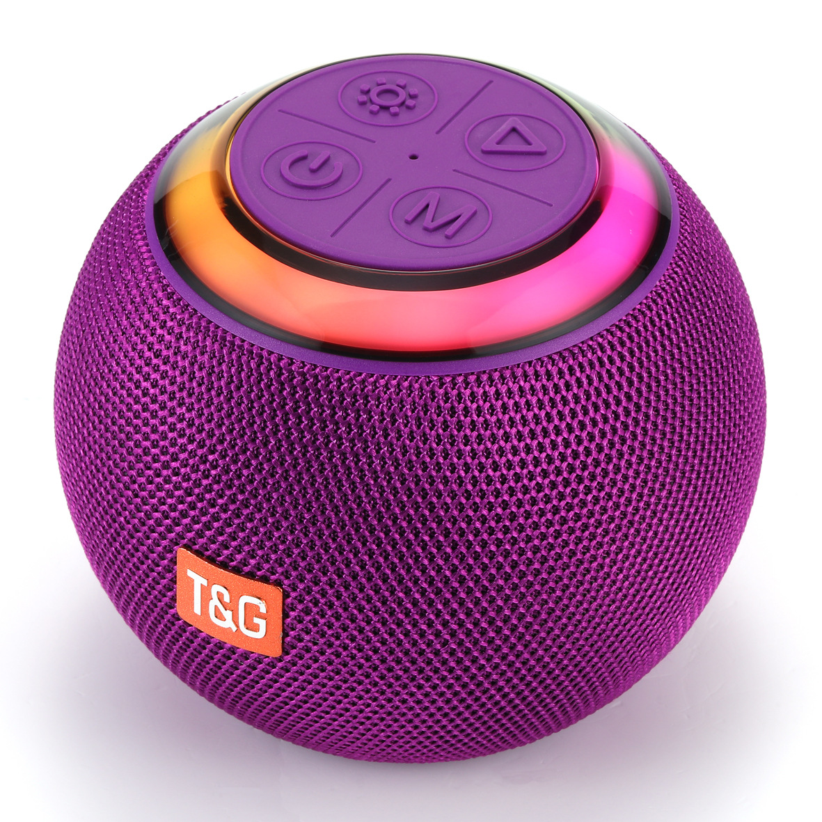 TG683 Bluetooth Speaker Round Colorful Light Card Slot U Disk Portable Large Horn Mini Subwoofer Sphere Speaker