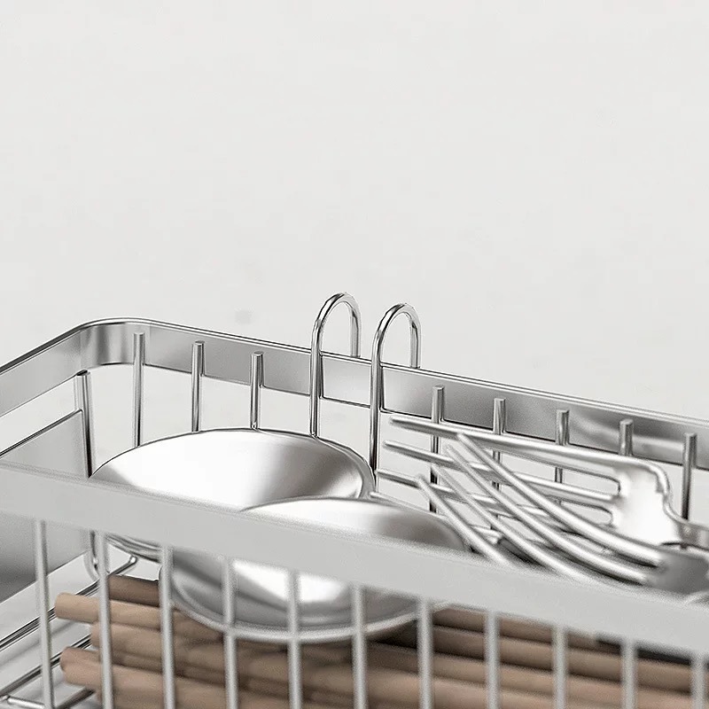 304 stainless steel disinfection cabinet chopstick box kitchen tableware chopstick spoon storage box drawer household drain chopstick basket