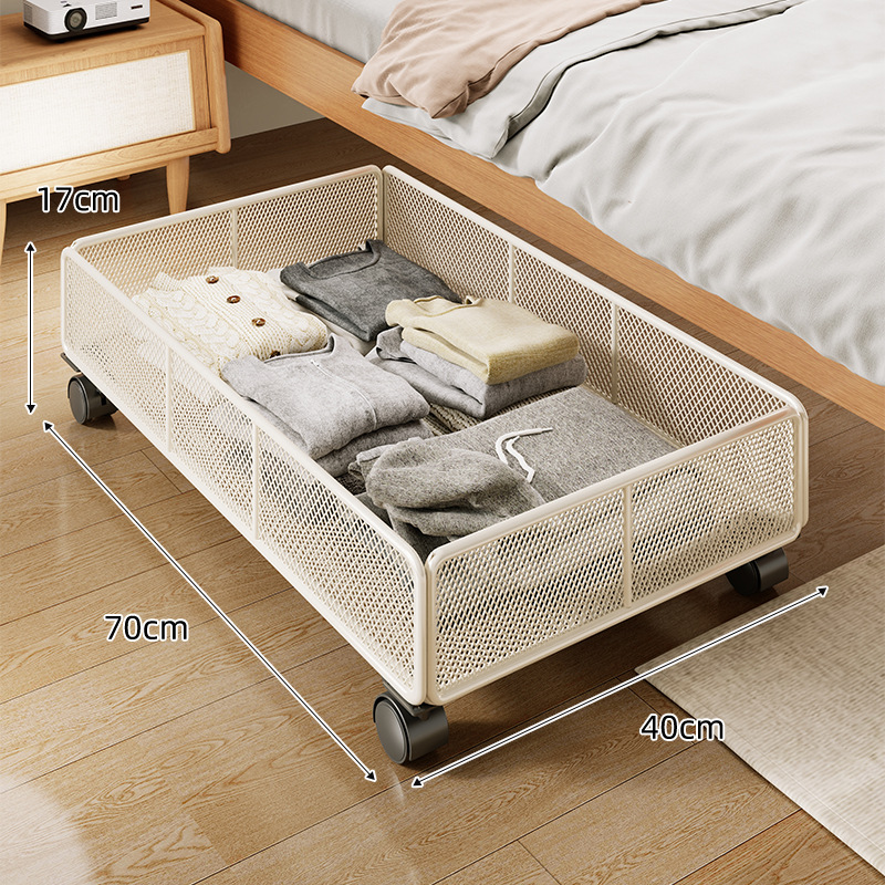 Under-bed Storage Box, Flat Clothing Storage Cabinet, Mobile Children's Toy Drawer-type Storage Organizer