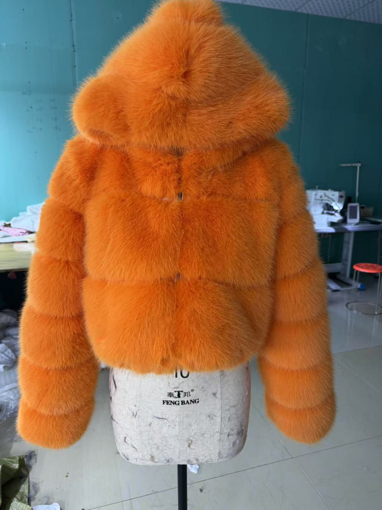 Faux fur jacket new faux fur coat Haining short faux fur jacket