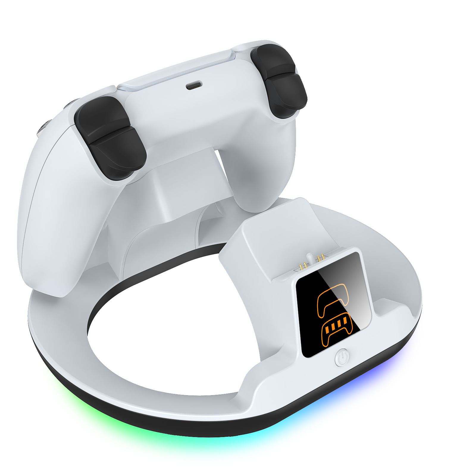 Game controller charging gaming accessories dedicated PS5 controller charging dock RGB lighting with