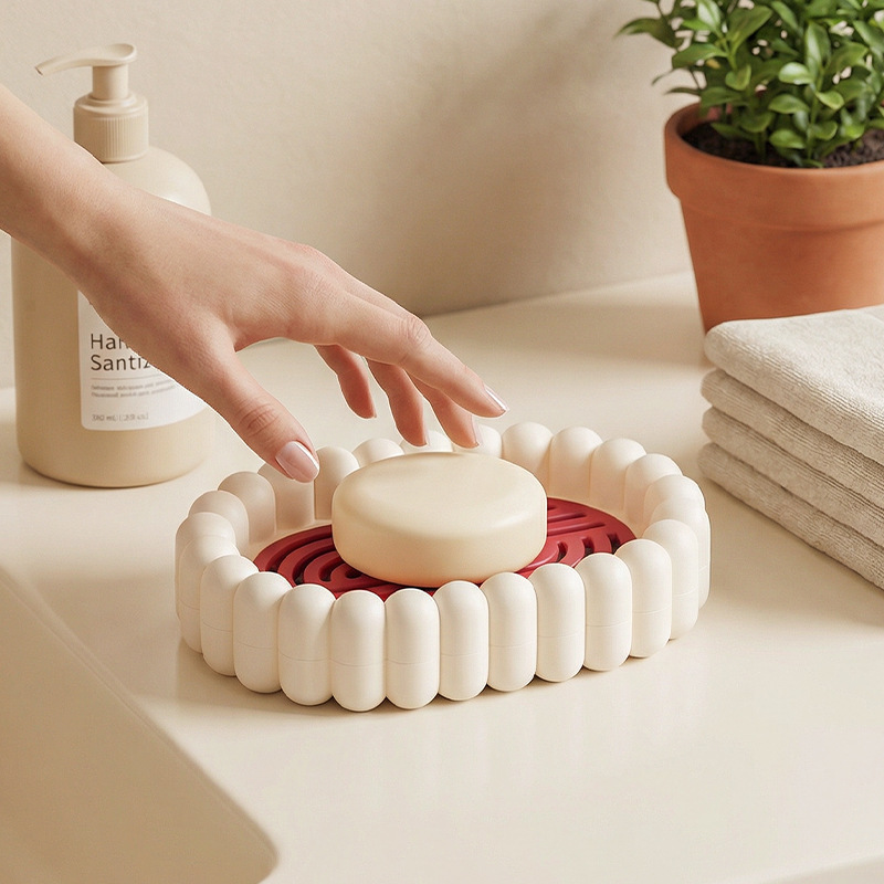 Home drainage soap dish, double-layer thickened water-control soap dish, home soap rack, dormitory cute laundry soap dish 2024