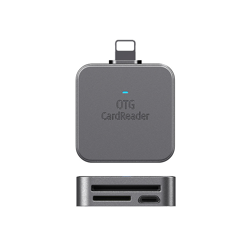 Apple iPhone SD Card Reader 2-in-1 SD/TF Card Camera OTG Memory Card Adapter Cable