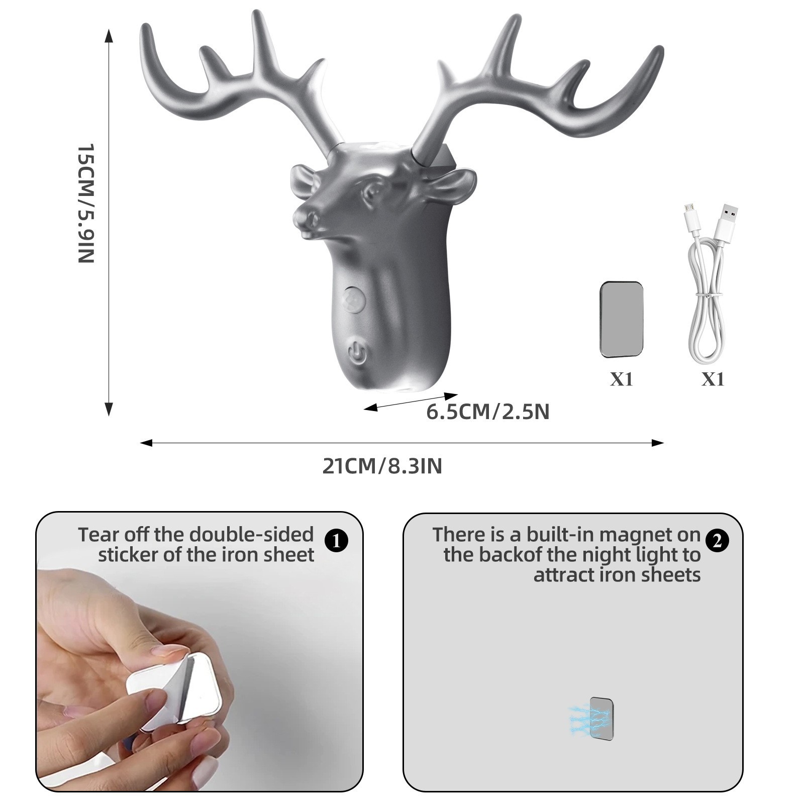 New Product LED Touch Atmosphere Night Light Charging Magnetic No Wiring Human Body Induction Wall Light