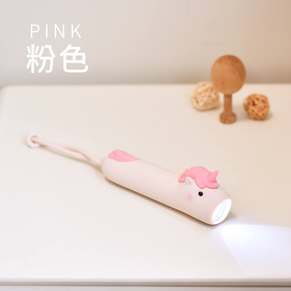 Animal Silicone Flashlight USB Charging Portable Children's Cartoon Cute Shape Two-Gear Handheld Light