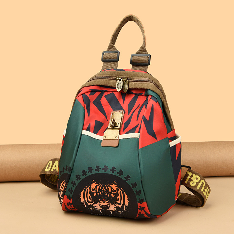 2025 New Women's Backpack Large Capacity Canvas Oxford Cloth Printed Travel Backpack