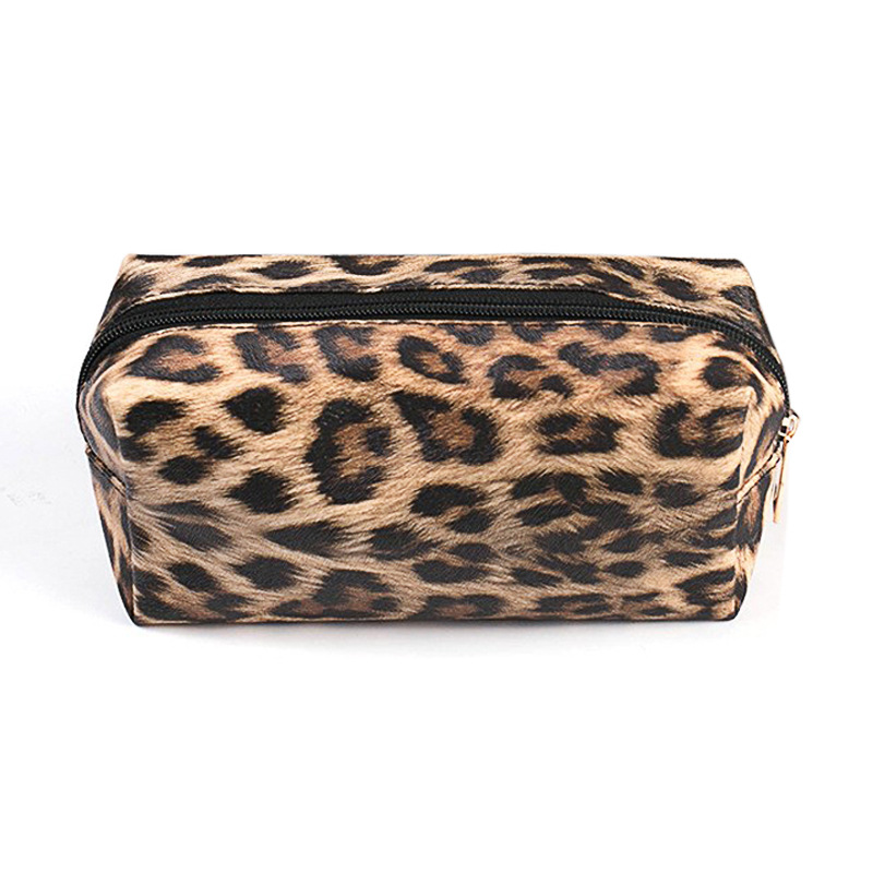 New Leopard Print Dumpling Cosmetic Bag Large Capacity Multifunctional Portable Storage Bag Three-Piece Set Women's Bag