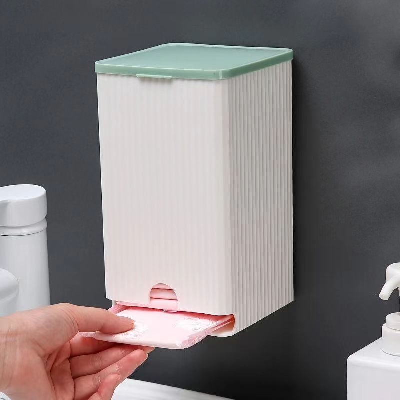 Drawer storage box sanitary napkin tissue cotton swab storage box multifunctional flip lid dustproof small item organizer box