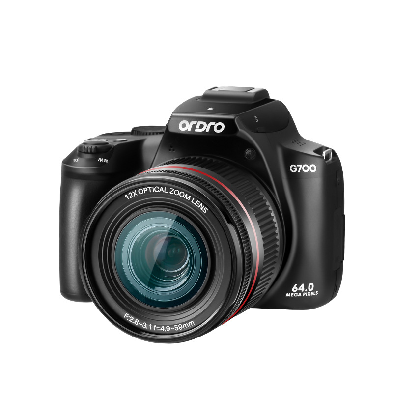 Ordro G700 Digital Camera, Home Portable 12x Optical Zoom, 4K Ultra HD, Rotating Screen
