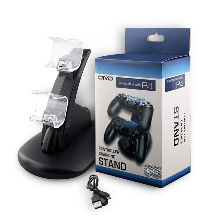 4-handle blue light charging stand USB interface PS4 dual charging USB charging stand 4 dual charging stand 4 charger other games