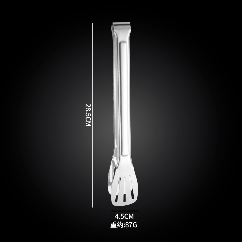 304 stainless steel food clip thickened barbecue clip fried steak bread barbecue clip outdoor self-service food clip