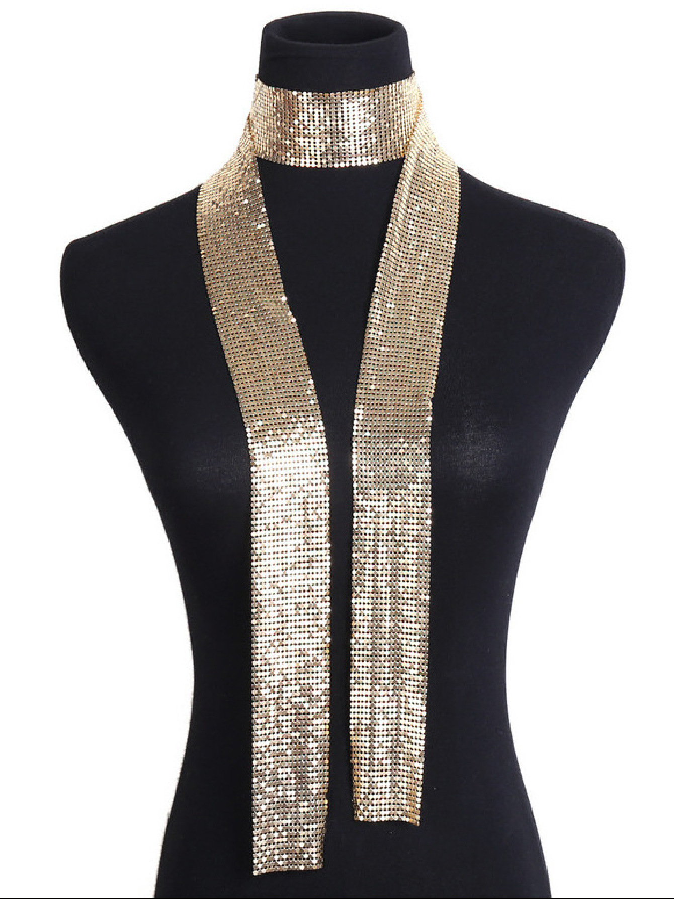 New Accessories Simple Long Aluminum Chain Necklace Scarf Necklace for Women