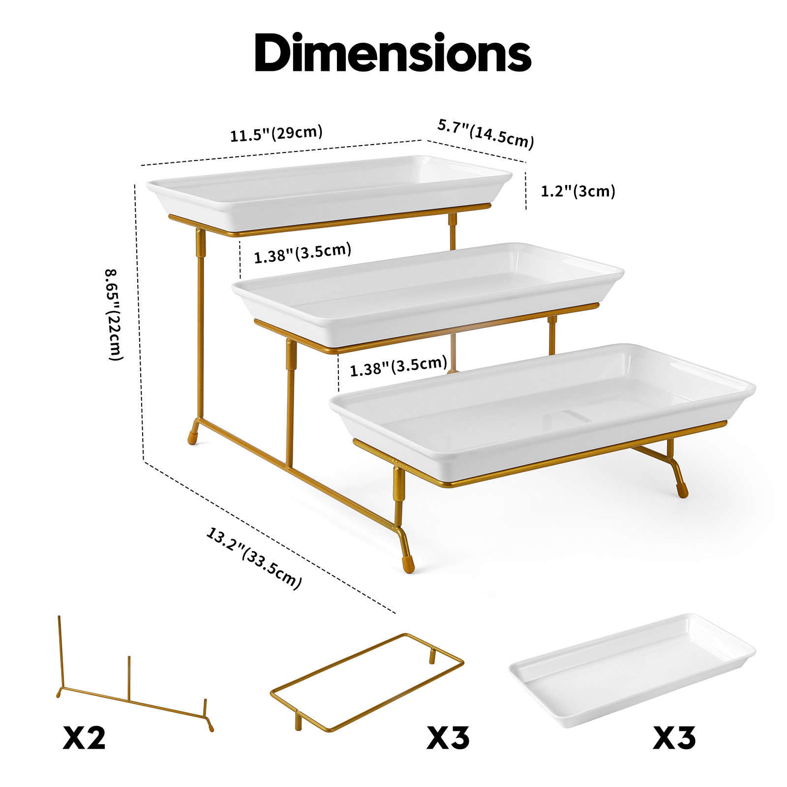 Dessert display stand, pastry arrangement, afternoon tea tray, cake stand, multi-layer with slanted legs