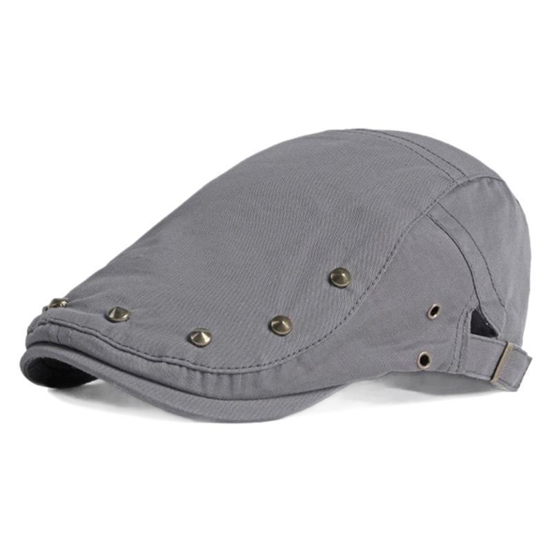 Rivet Forward Cap for Women, Spring/Autumn, Beret, Thin Sun Protection, Casual, Face Slimming