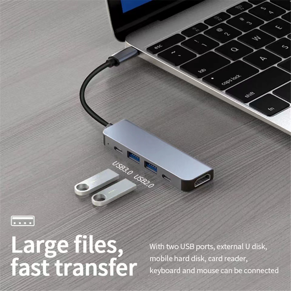 Universal 5-in-1 Expansion Dock Multi-Function Phone Computer Game Console Hub Docking Station Adapter