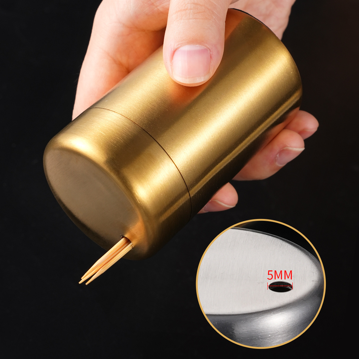 New Stainless Steel Home Toothpick Holder Restaurant Metal Toothpick Can Thickened Toothpick Tube
