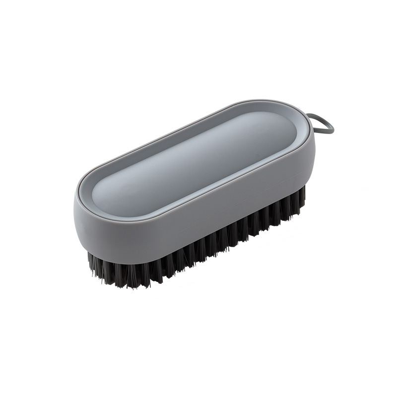 Thickened fine-wire long-handle shoe brush, hangable plastic multi-functional cleaning laundry brush, non-damaging soft-bristle small brush