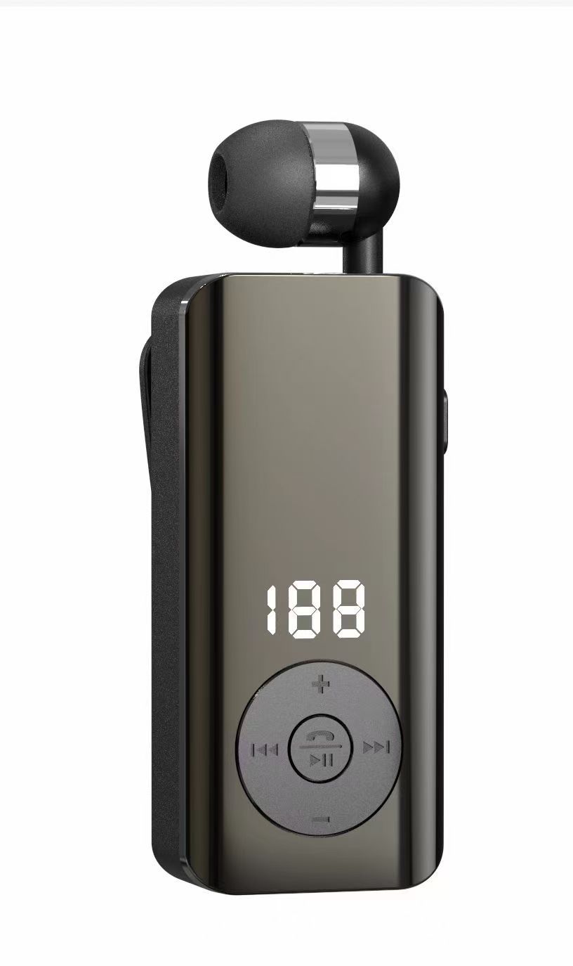 Long battery life retractable cable Bluetooth headset Q6 single ear in-ear call vibration business headset