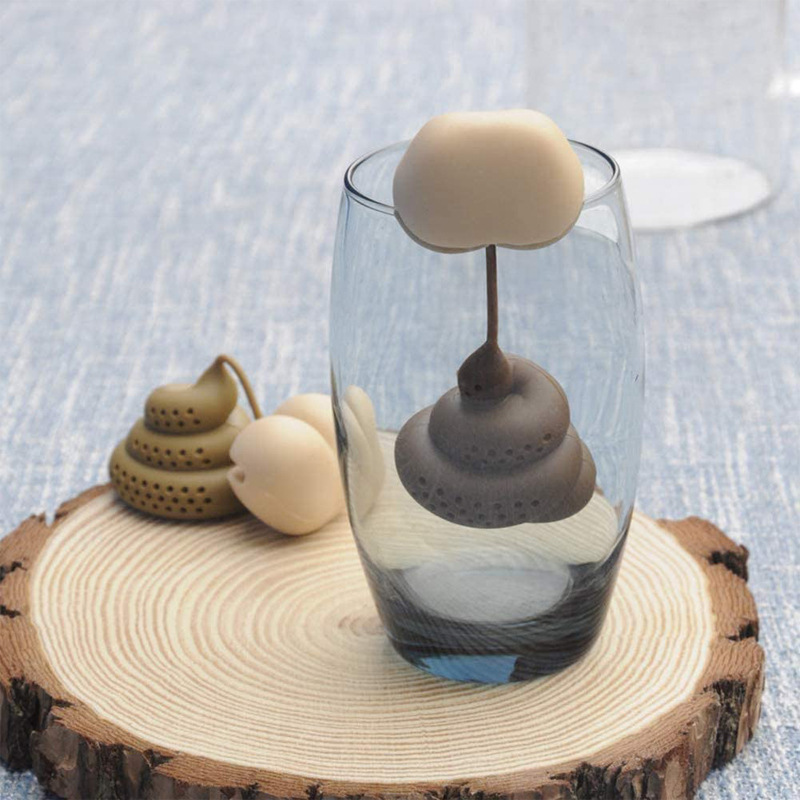 Poop tea infuser new lazy filter tea leaves tea strainer butt poop prank tea filter tea set